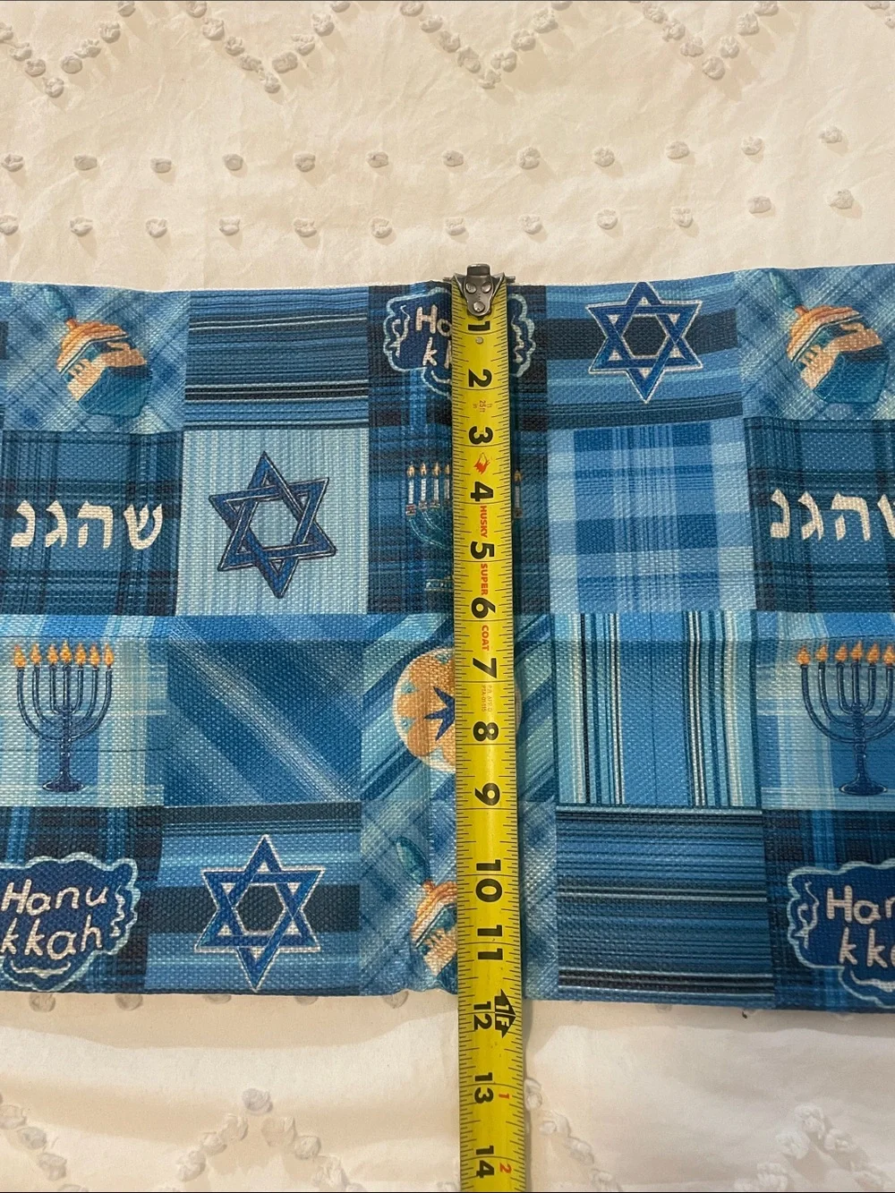 Hanukkah Blue Menorah & Star Pillow Cover new